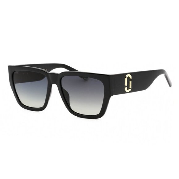 Marc Jacobs sunglasses MARC 646/S 008A WJ Black Grey / Grey Gradient Polarized - Picture 1 of 5
